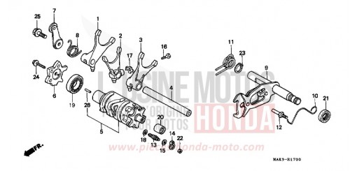 SHIFT DRUM SLR650V de 1997